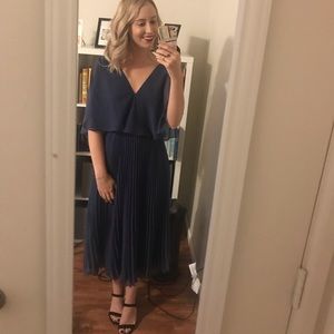 Pleated Midi Dress